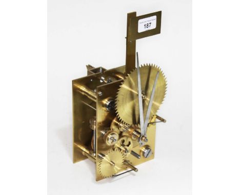 A brass clock movement.  