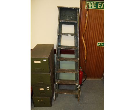 Pine folding step ladders