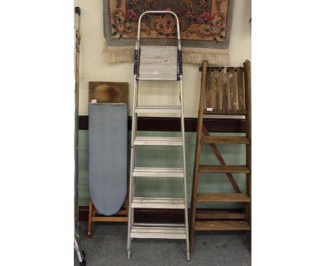 Pair of aluminium step ladders