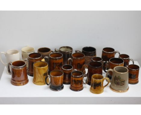 A large quantity of ceramics, studio pottery and stoneware tankards to include Lord Nelson Pottery, Aylesford Pottery, Macmil