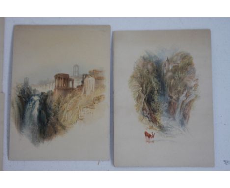 A collection of six watercolours on board signed 'Hammond' in pencil en verso, titles include 'The Falls at Keswick, 'The Old