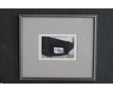 Nick Ward 'Whitwell, Reepham', original etching, dated 1986, edition number 5/30, signed lower right, framed mounted and glaz
