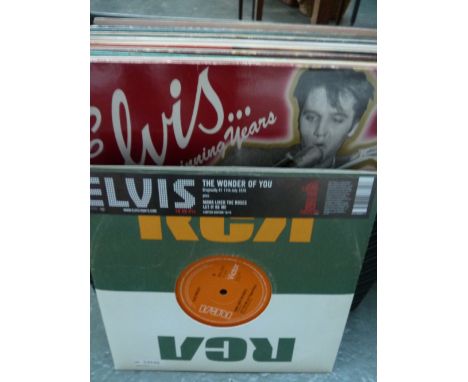 Part 4 of an Elvis Presley vinyl record collection in vinyl record box to include: the Wonder Of You, RCA No. 04686 EP 1974; 