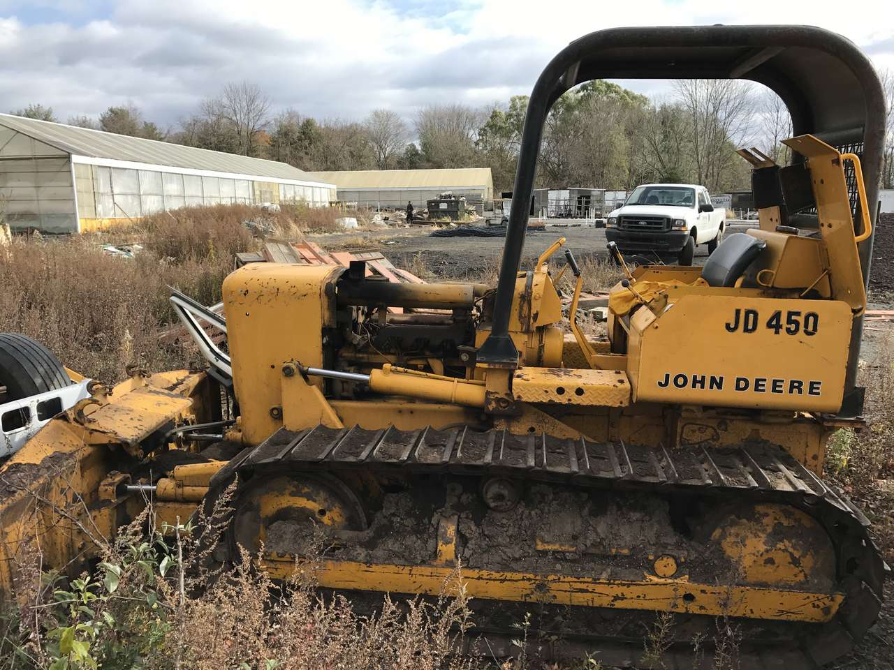 JOHN DEERE JD450 CRAWLER DOZER DIESEL ENGINE, 15" WIDE TRACKS