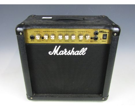 A Marshall MG15 DFX combo amplifier