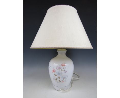 A large ceramic lamp