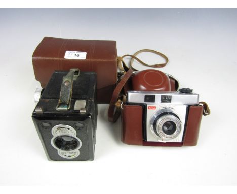 A cased Zeiss Ikon Bot Tenger camera together with a cased Kodak Colorsnap 35 camera model 2