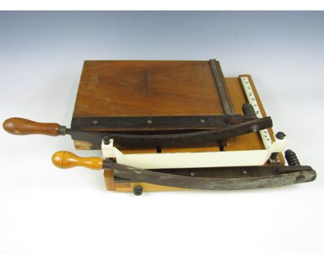 Two vintage guillotines 