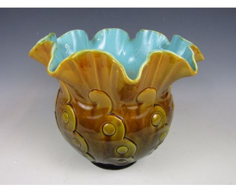 A Bretby glazed planter