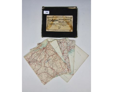 A vintage Autocar sectional road map of England and Wales