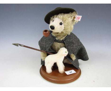 A Steiff limited edition Teddy Bear Smoker Shepherd with Lamb, 24 cm, with box and certificate of authenticity