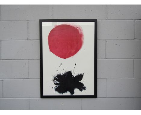 An Adolph Gottlieb framed large abstract art print, 'Blast', signed in the print, 84cm x 60cm