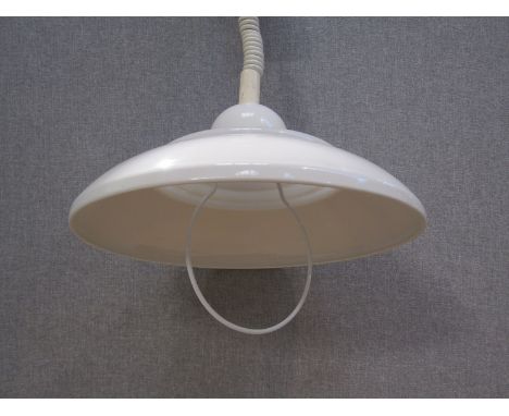 A Danish OKC white metal and perspex ceiling light 