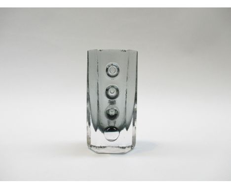 A Whitefriars Traffic light vase in pewter by Geoffrey Baxter, 12.5cm high 