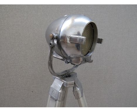 A Strand Electric aluminium lamp on a Theis Wolzhausen tripod 