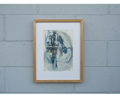 BIRGIT SKIOLD (1923 - 1982) Abstract in Blue I, oil on paper, provenance: TW Gaze studio sale born in Sweden but working in L