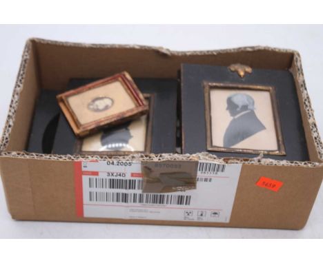 A collection of Victorian portrait silhouettes