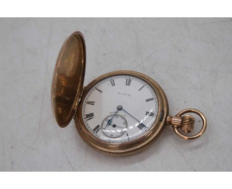 An Elgin gold plated pocket watch, 7cmIn working order.