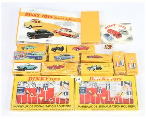 Dinky Toys (Atlas Editions) group of&nbsp; 17 - to include 24N Volkswagen Karmann Ghia, 80B Military Jeep, 49D Petrol Pumps "