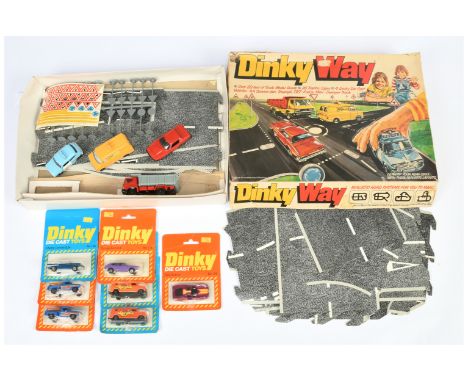 Dinky Toys "Dinky Way" 240 Set to include 4 x Vehicles plus carded Track road signs and unapplied labels - Excellent to Near 