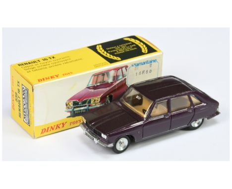 Spanish Dinky Toys 538 Renault 16TX Saloon - Metallic Purple body, light tan interior, silver trim and Concave hubs - Excelle