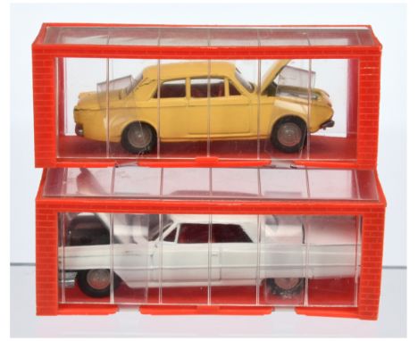 Dinky Toys (Mini Dinky) A Pair - (1) 10 Ford Corsair - Yellow body and (2) 20 Cadillac - White body - conditions are generall