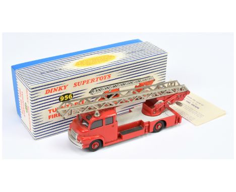 Dinky Toys 956 Turntable Fire Escape - Red body, silver trim and platform, Supertoy hubs and chrome ladders - Good Plus in a 