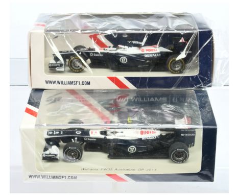Spark Model (1/43rd) a pair (1) S3060 Williams FW35 "Australian" 2013 and (2) SP016A FW35 Test Car&nbsp; "Australian" 2013 - 