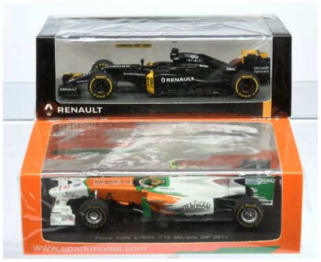 Spark Model (1/43rd) a pair (1) S3025 Force India VJM04 "Monaco" GP 2011 and (2) S5000 Renault Pretension 2016 - Mint includi