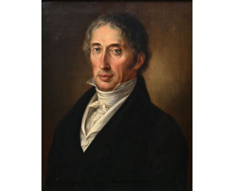 Bildnismaler, um 1820/30Herrenbildnis. Öl auf Leinwand, im Bereich der oberen Ecken zwei ältere, reparierte Schadstellen. 58 