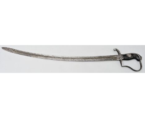 Artilleriesäbel , Preußen, 1. Weltkrieg (?)M 1848 (?). Beidseitig gekehlte Rückenklinge, L. 74,5 cm, starke Erhaltungsmängel,