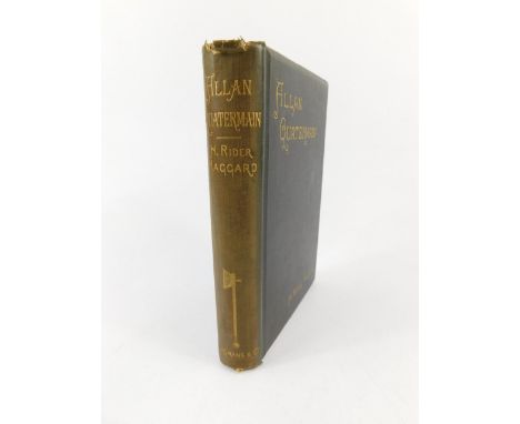 H Rider Haggard. Allan Quartermain, Being An Account Of His Further Adventures and Discoveries, blue cloth, first edition, pu