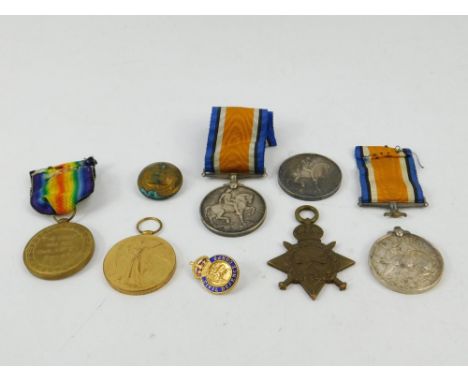 A WWI medal trio to Gnr H Rushforth, Royal Artillery, 81149, comprising 1914-15 Star, Great War and Victory medals, a Great W