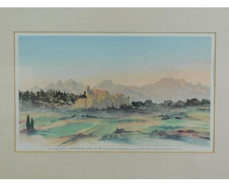 His Royal Highness The Prince of Wales (1948 - ). View in South France, exclusive edition print, No 85, c2002, with certifica