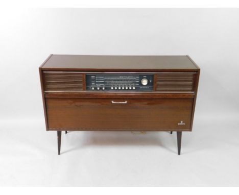 A Grundig 1950's retro wooden cased stereogram, Stereo Console Mondello, high lacquer finish, 118cm x 38cm x 79cm.