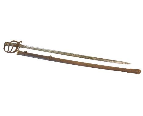 A Victorian Royal Artillery Officer's Sword by Hawkes &amp; Co., Piccadilly, London, the 88.5cm single edge fullered steel bl