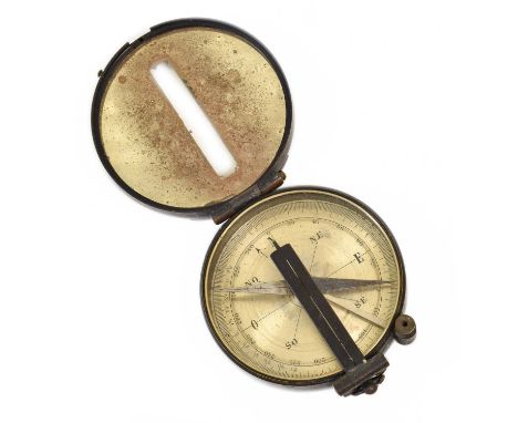A First World War French Saint-Maixent Model of the Paigne Compass/Clinometer, possibly by Ladois, with bronzed brass case, t