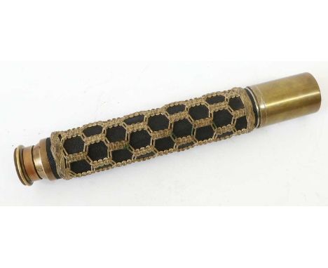 A Canadian Kodak Company Single Draw 1½" Naval Telescope, marked CKC PATTERN 373C, NO.3284 and broad arrow, with anti-flare h
