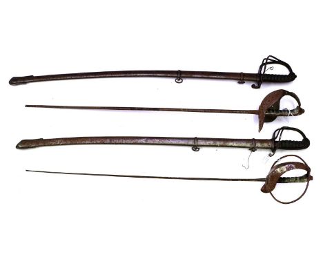 A Victorian Artillery Officer's Sword, the 89cm single edge fullered steel blade crisply etched with the crowned VR cypher, s