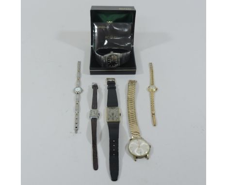 A Rotary stainless steel wristwatch, boxed, together with a collection of watches