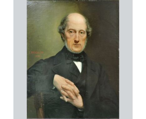 S. Norblin, 19th century, a half-length portrait of a gentleman, signed and dated 1858, oil on canvas, 82 x 65cm