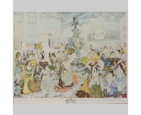 Cecilia Green, limited edition print, ladies bathing, signed in pencil to the margin, 43 x 56cm