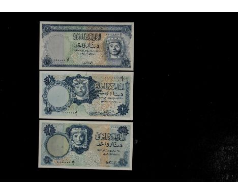 Jordan, a collection of three hand drawn early stage design essays for the face a 1 Dinar note,  most likely produced for Bra