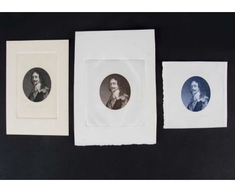 Bradbury Wilkinson & Co Ltd die proofs, Charles I portrait 6.1cms x 5.2cms, die number '112A' and 'BRADBURY, WILKINSON & Co L