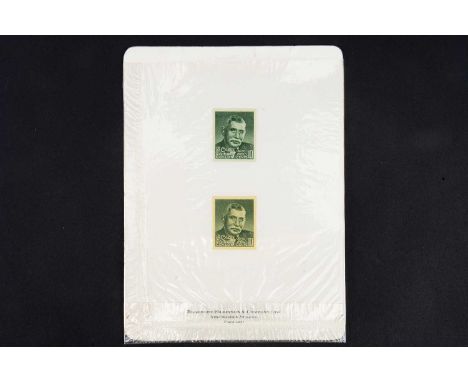 Ceylon, two variations of printed Ceylon 10 cents stamps, laid on board marked Bradbury, Wilkinson & Company Ltd New Malden S