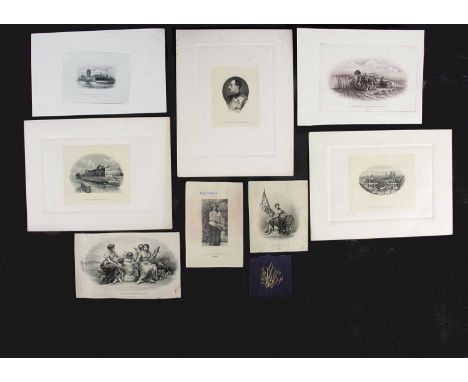 A collection of Bradbury Wilkinson prints, including die proofs and plate proofs, all bear a 'Bradbury Wilkinson & Co Ltd eng