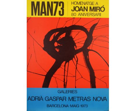 JOAN MIRO
MAN 73
Lithograph - created for the exhibition in Barcelona in 1973
1973
75.5 x 57cm