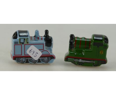 A rare pair of wade models to include Thomas the Tank Engine and Percy (style 1) (2)