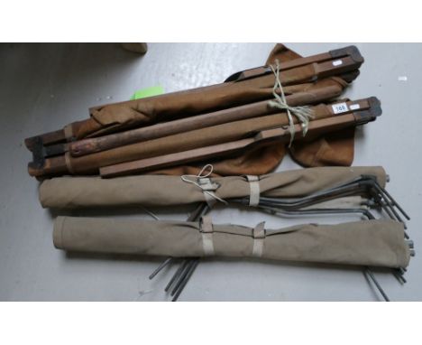 A collection of 3 army issue WW2 camp beds(3)