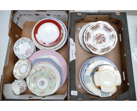 A mixed collection of ceramic items to include Woods Art Deco table ware, Queen Anne Gainsborough patterned dinner ware etc (